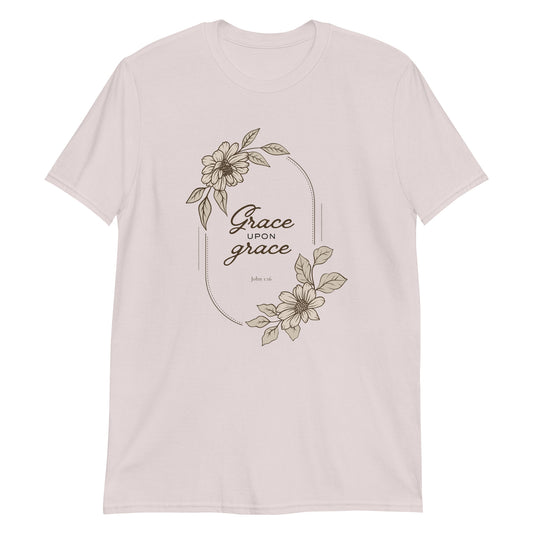 Grace Upon Grace – John 1:16 Floral T-Shirt