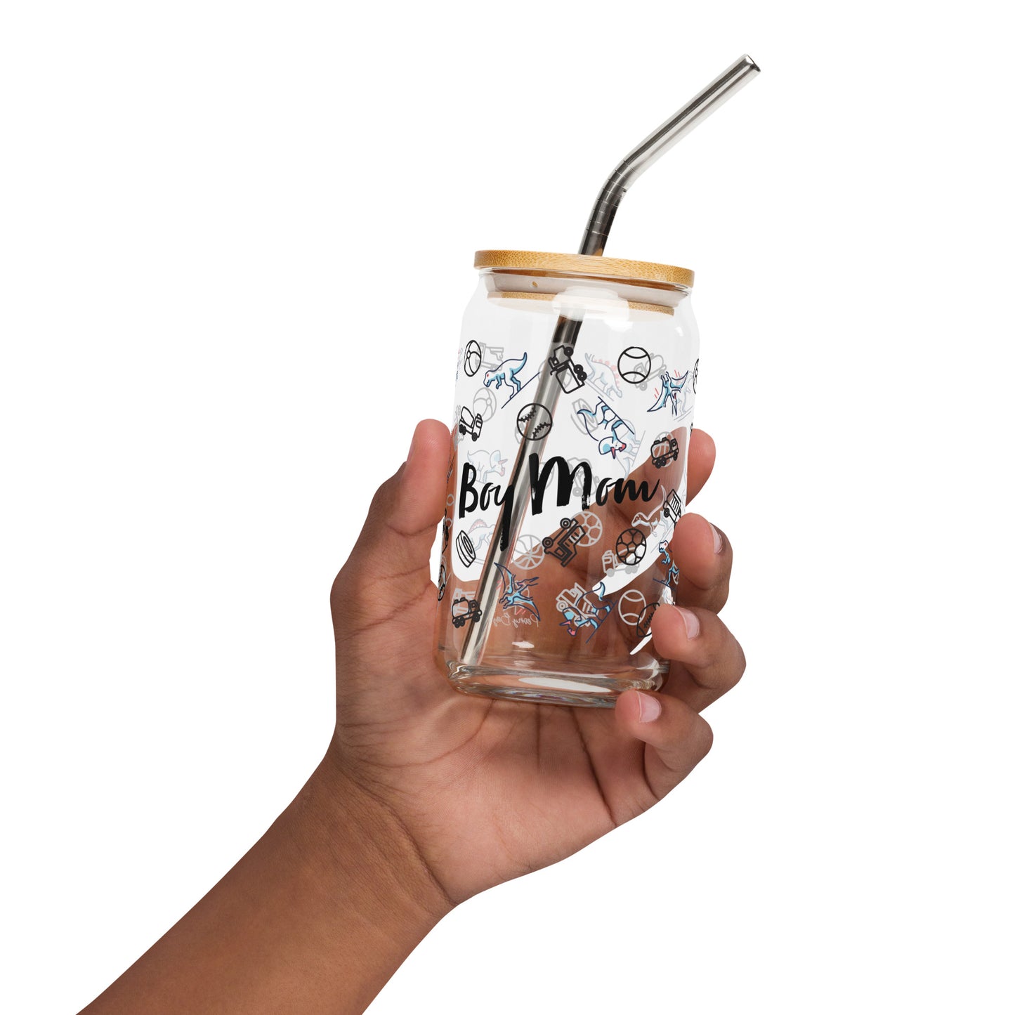 Boy Mom Glass Can