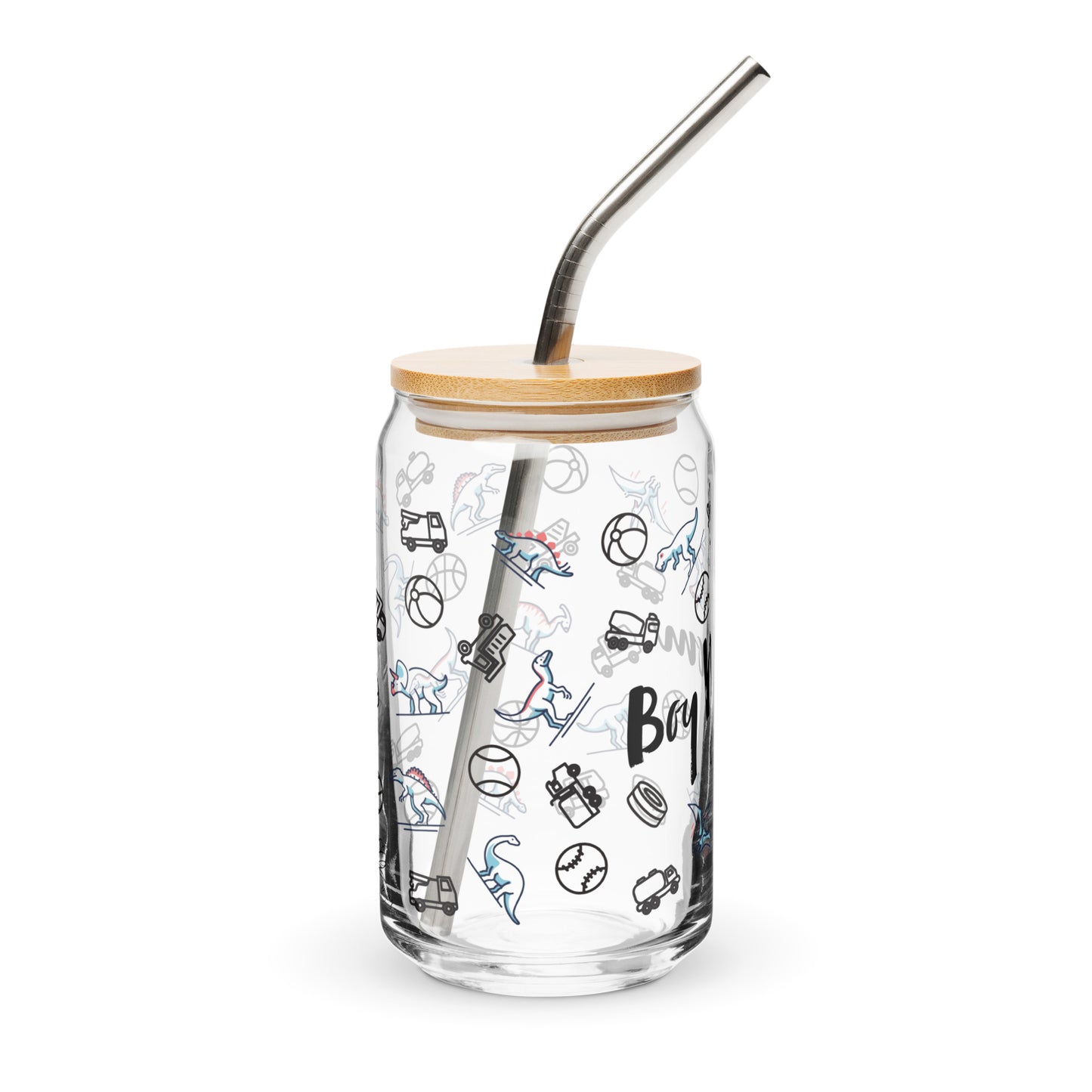 Boy Mom Glass Can
