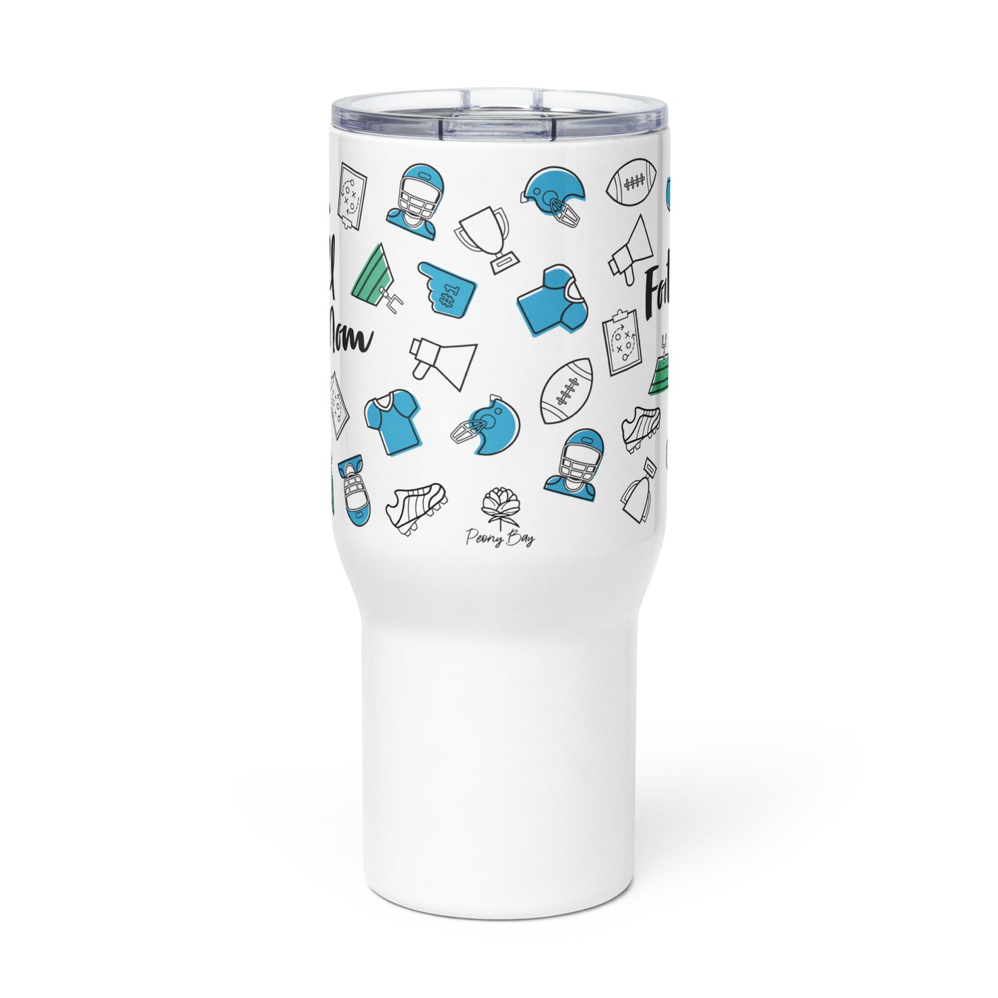 Football Mom 25oz Travel Tumbler