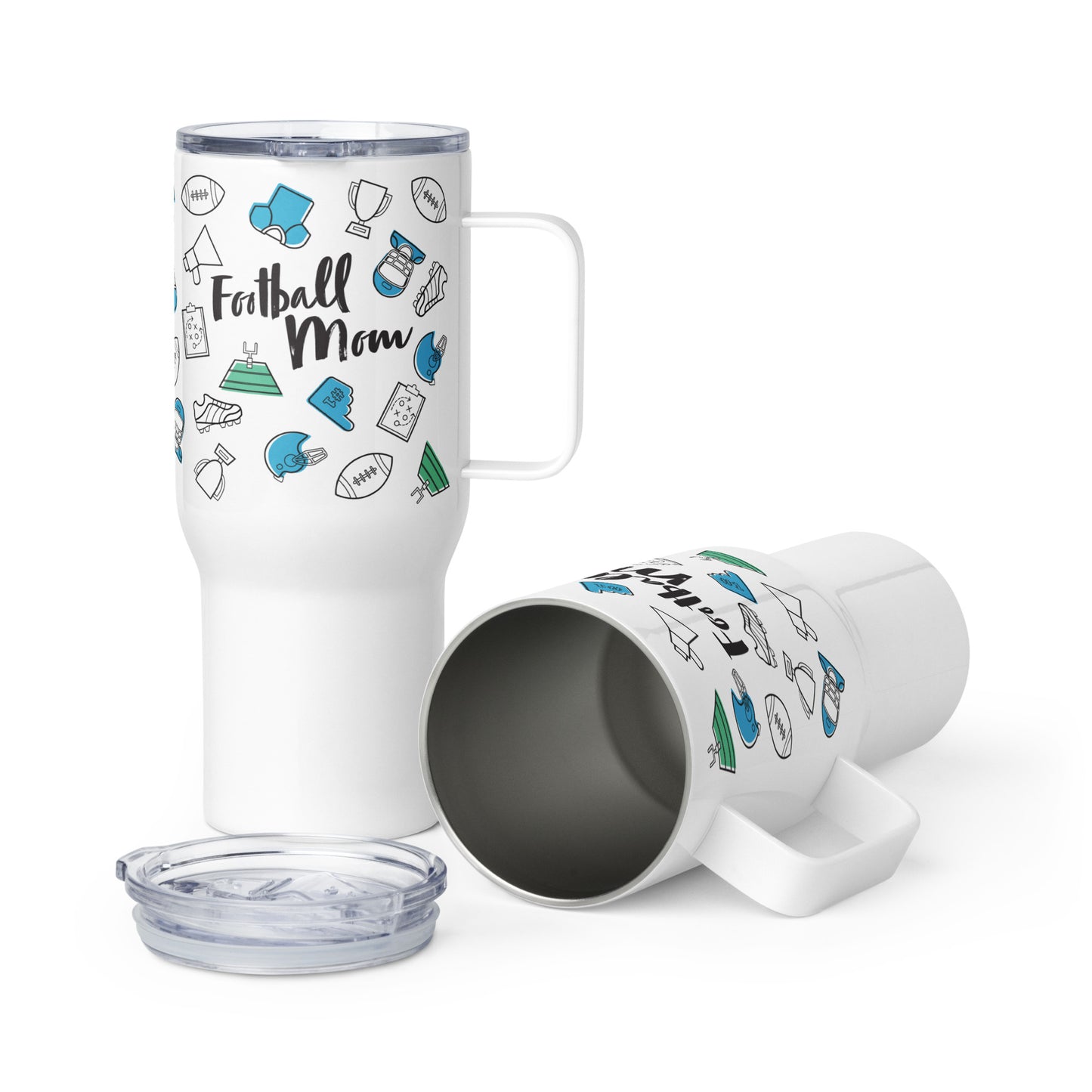Football Mom 25oz Travel Tumbler