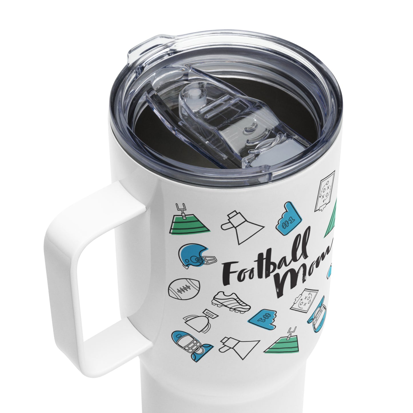 Football Mom 25oz Travel Tumbler