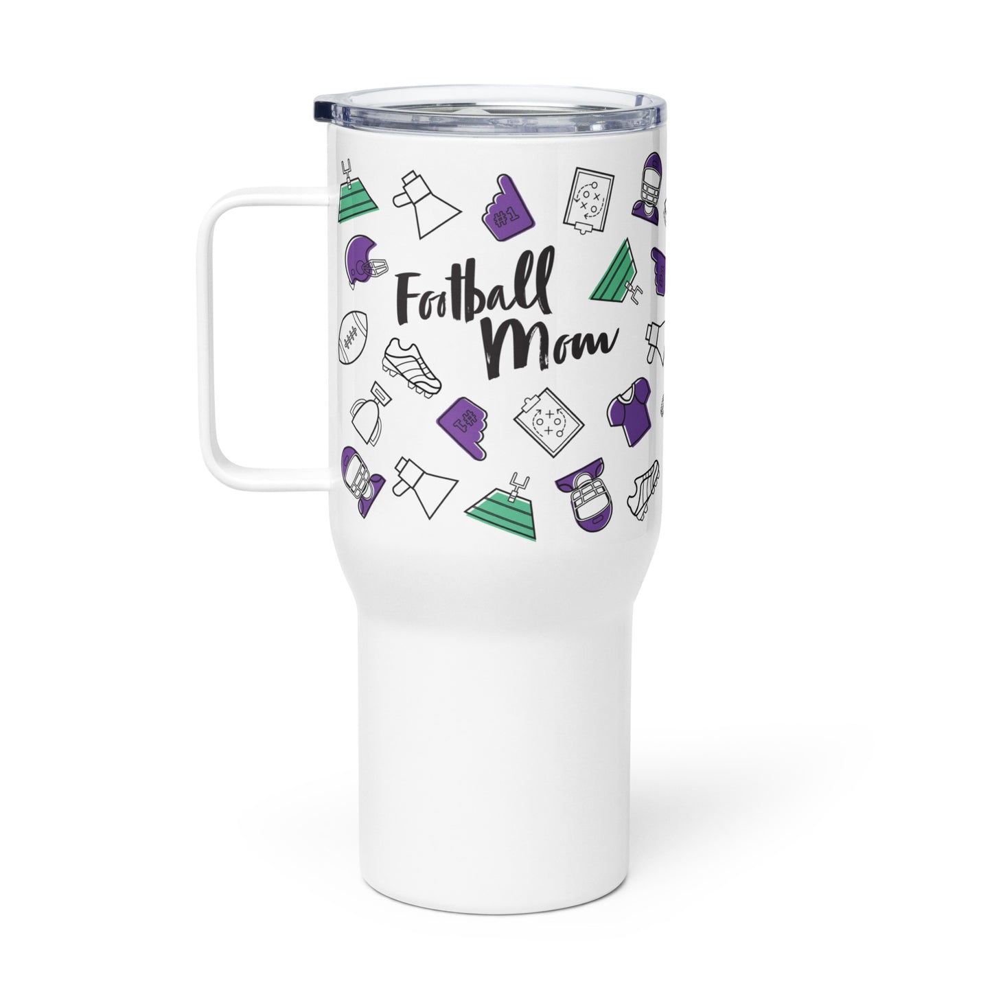 Football Mom 25oz Travel Tumbler