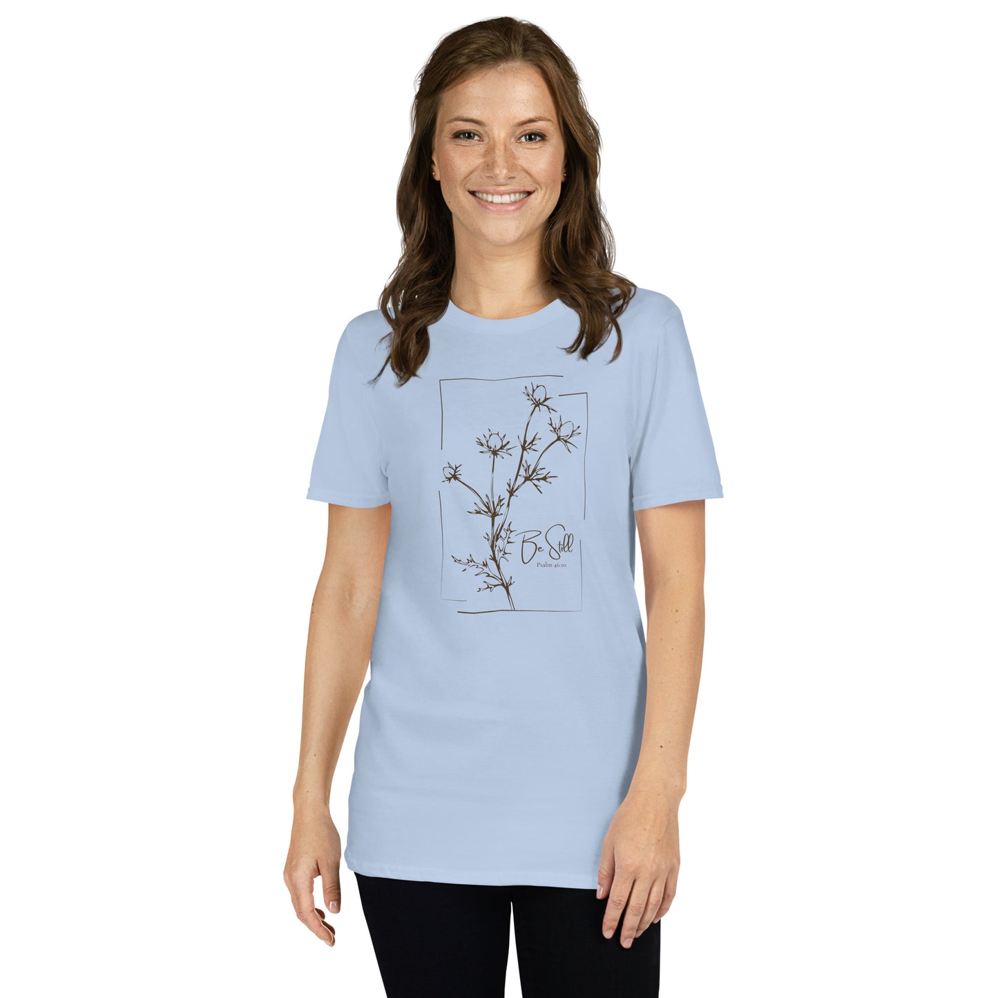 Be Still – Psalm 46:10 Botanical T-Shirt