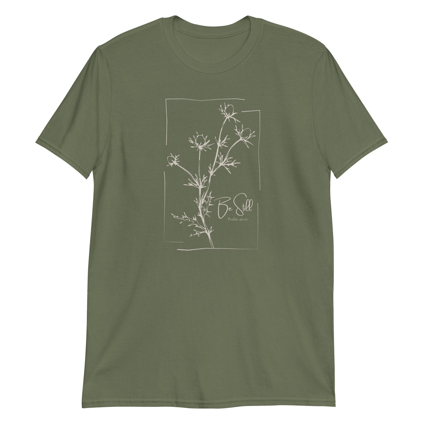 Be Still – Psalm 46:10 Botanical T-Shirt