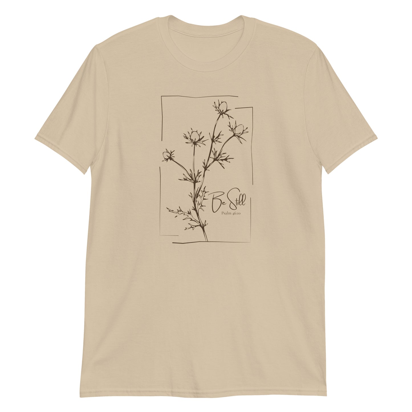 Be Still – Psalm 46:10 Botanical T-Shirt
