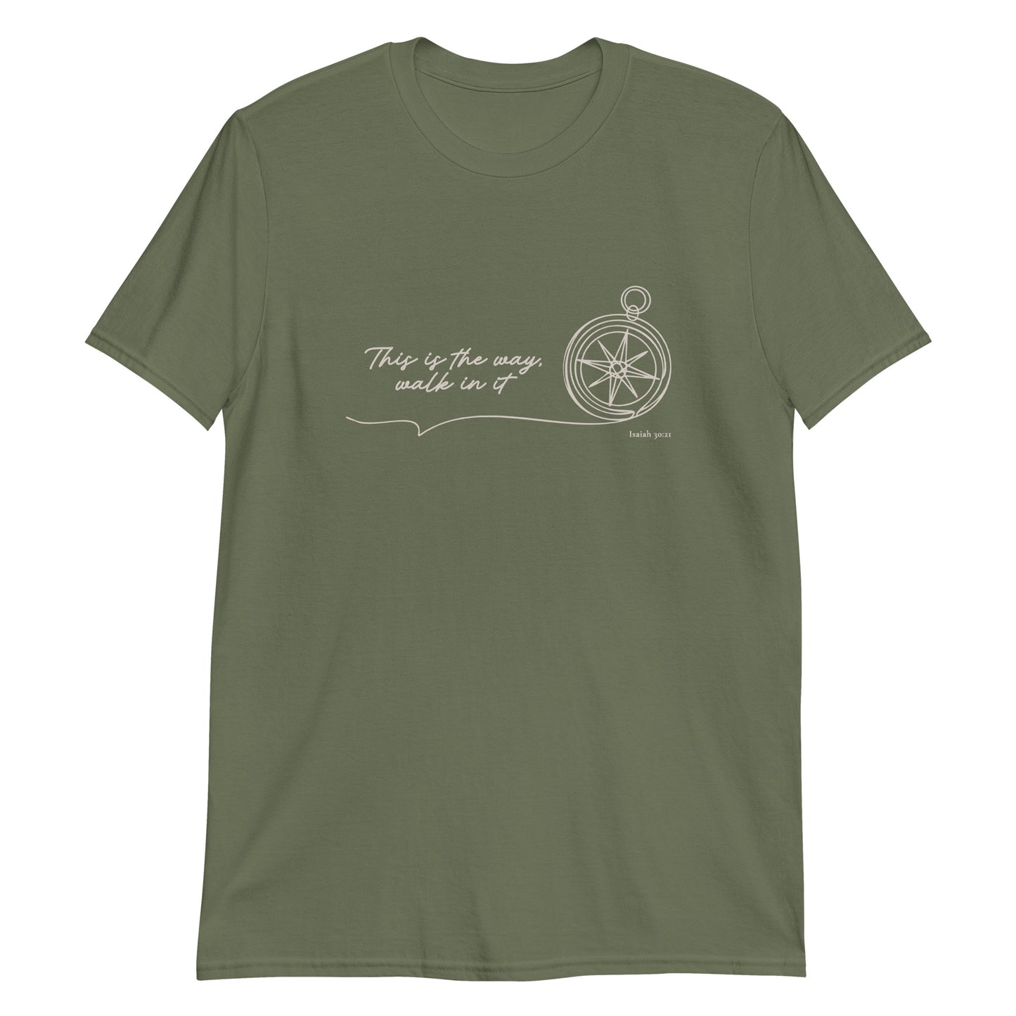 This Is the Way – Isaiah 30:21 Compass T-Shirt