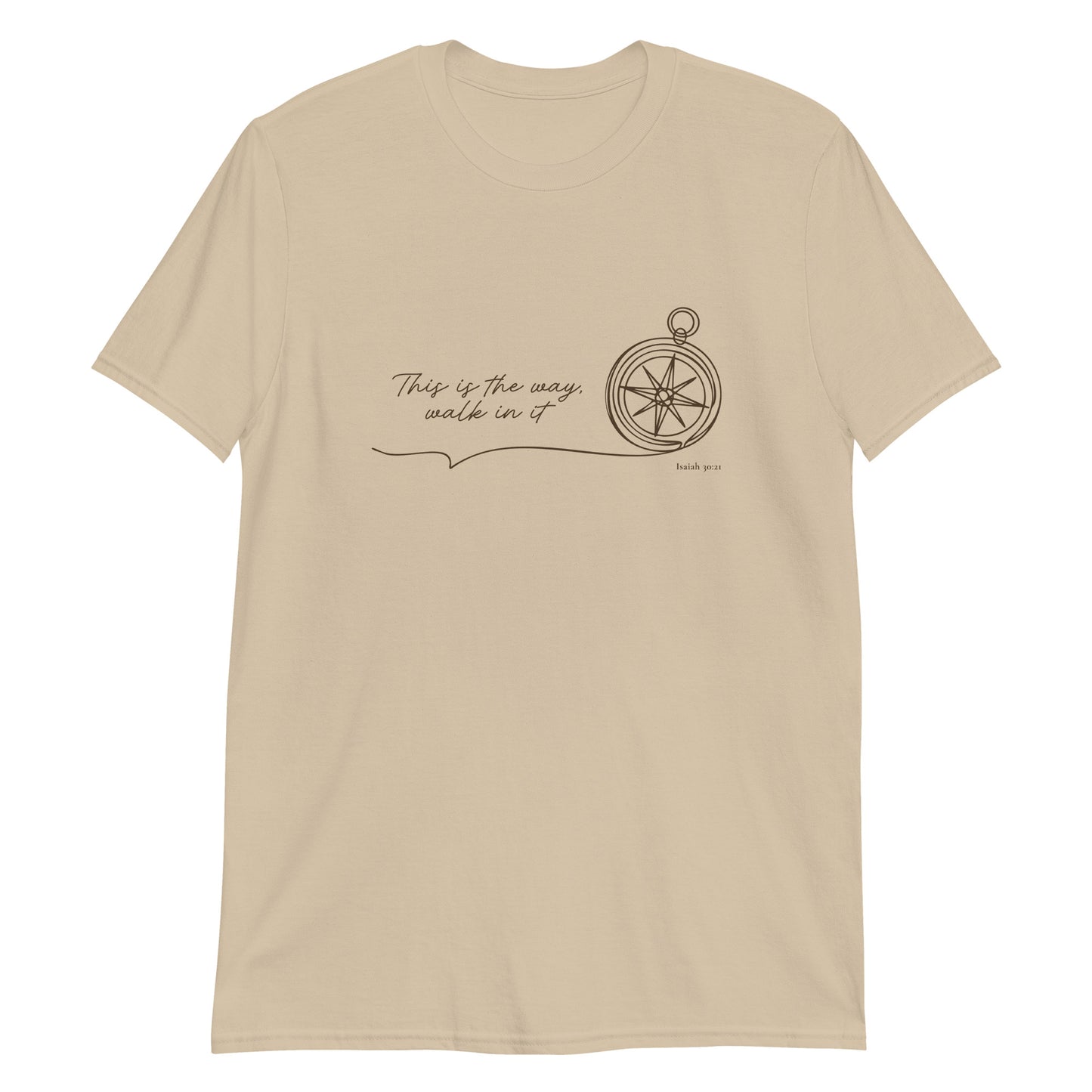 This Is the Way – Isaiah 30:21 Compass T-Shirt