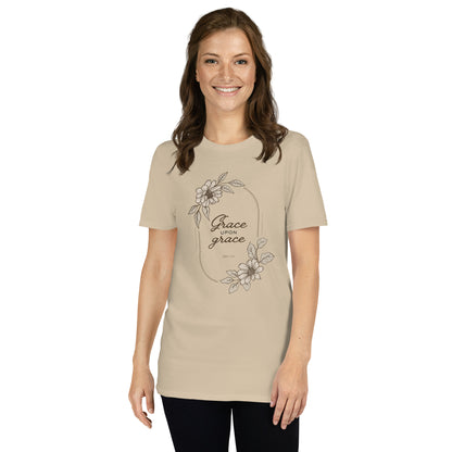 Grace Upon Grace – John 1:16 Floral T-Shirt