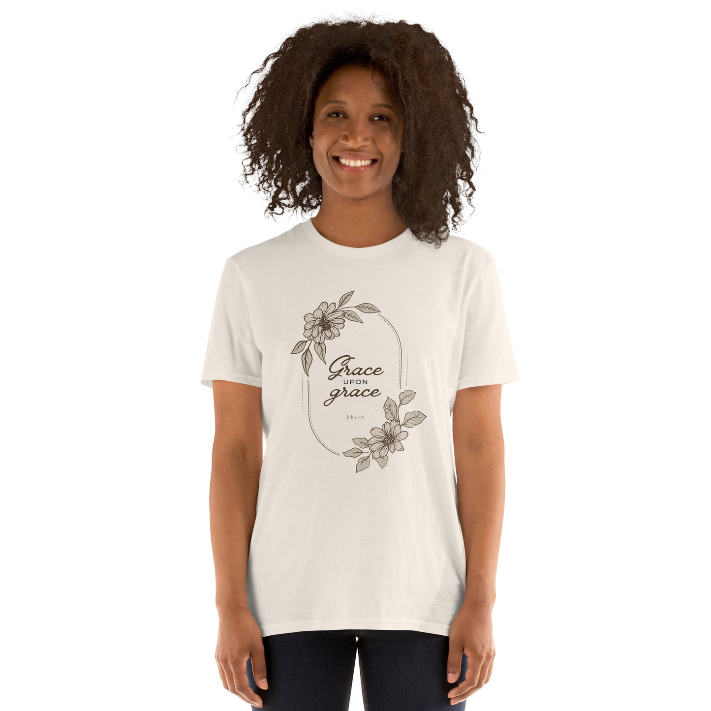 Grace Upon Grace – John 1:16 Floral T-Shirt