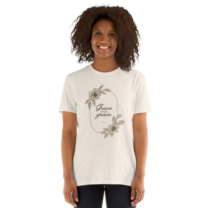 Grace Upon Grace – John 1:16 Floral T-Shirt