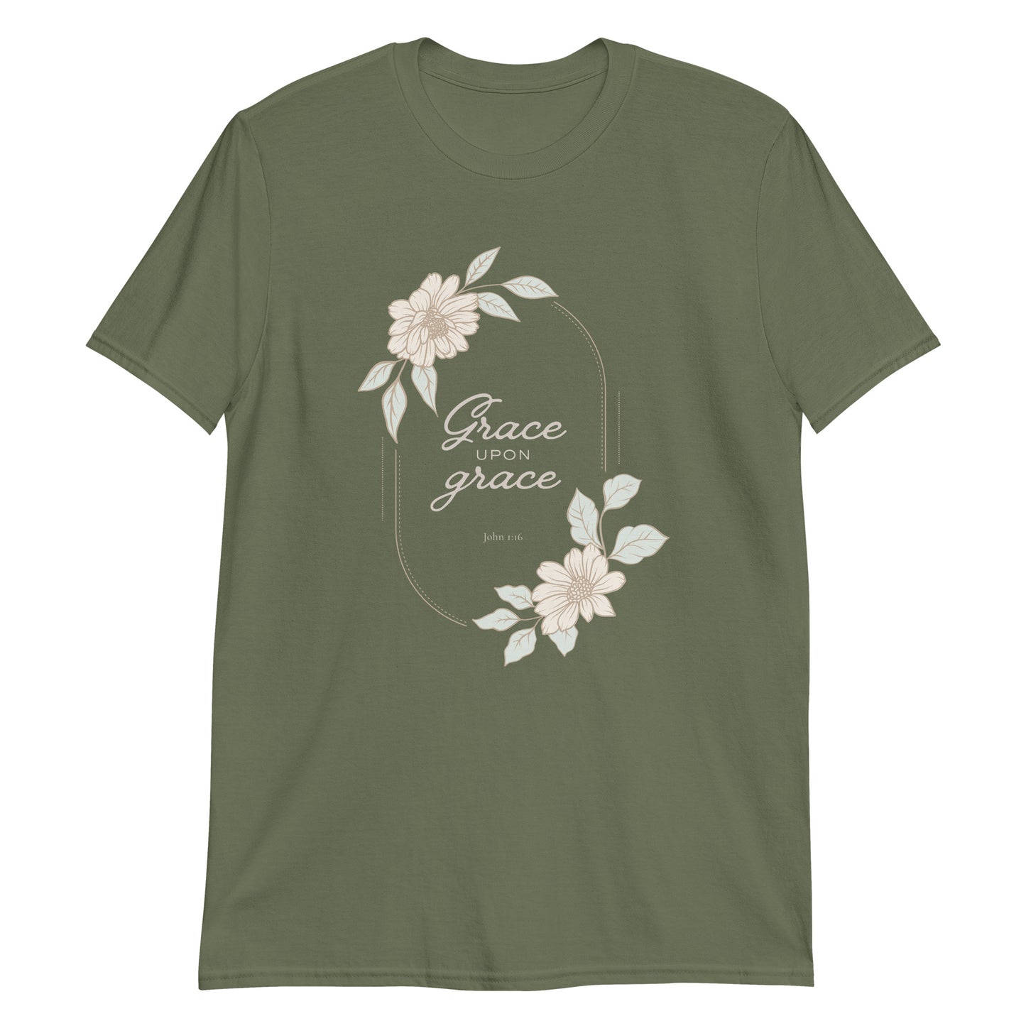 Grace Upon Grace – John 1:16 Floral T-Shirt