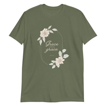 Grace Upon Grace – John 1:16 Floral T-Shirt