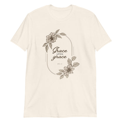 Grace Upon Grace – John 1:16 Floral T-Shirt