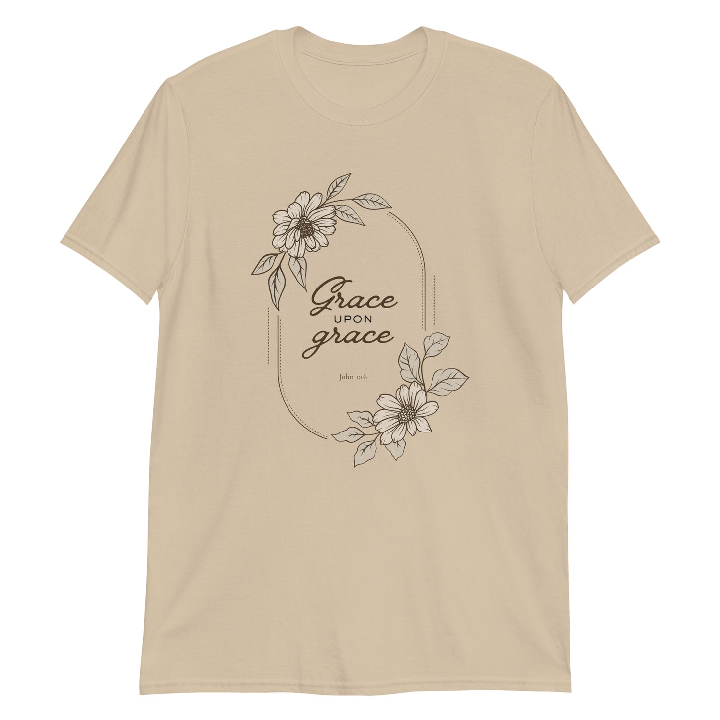 Grace Upon Grace – John 1:16 Floral T-Shirt