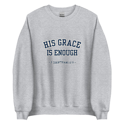His Grace Is Enough – 2 Corinthians 12:9 Vintage Sweatshirt