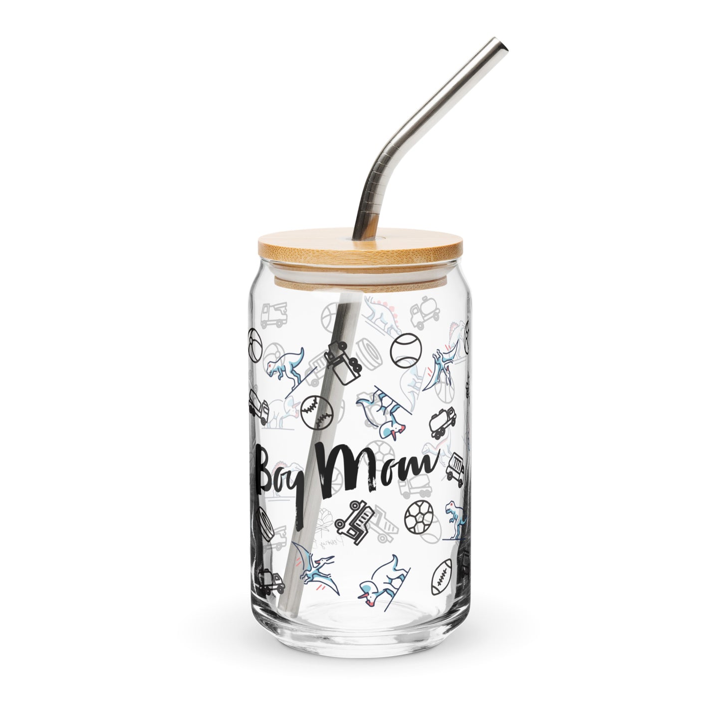 Boy Mom Glass Can