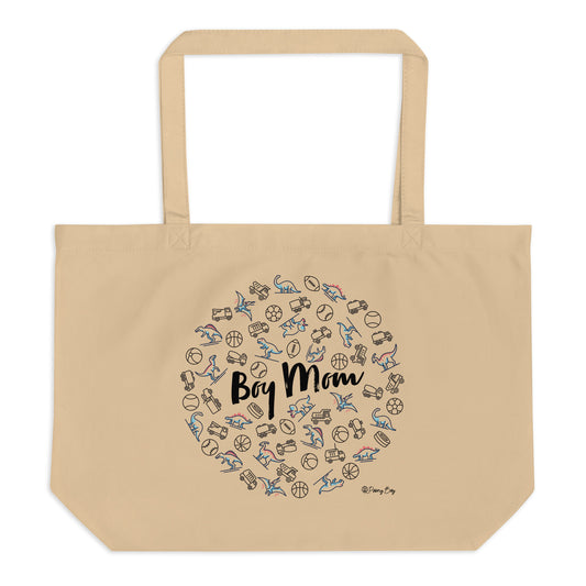 Boy Mom Large Tote Bag