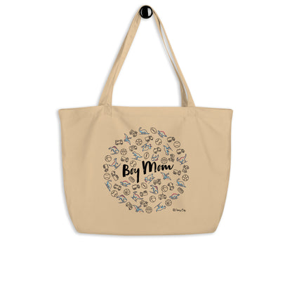 Boy Mom Large Tote Bag