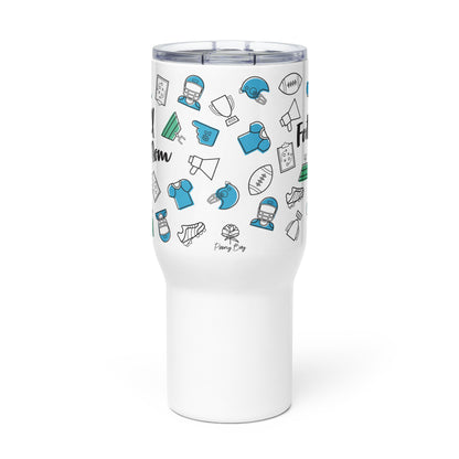Football Mom 25oz Travel Tumbler