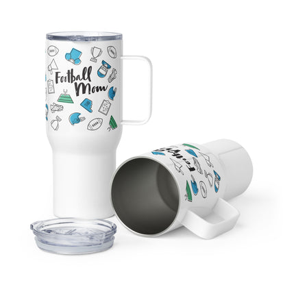 Football Mom 25oz Travel Tumbler