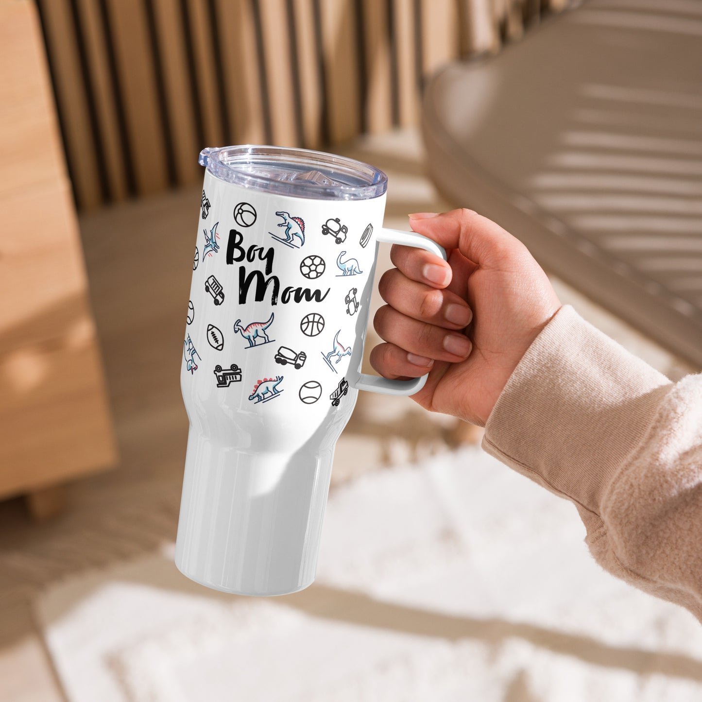 Boy Mom 25oz Travel Tumbler