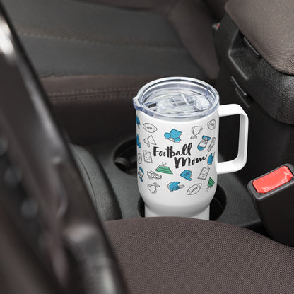 Football Mom 25oz Travel Tumbler