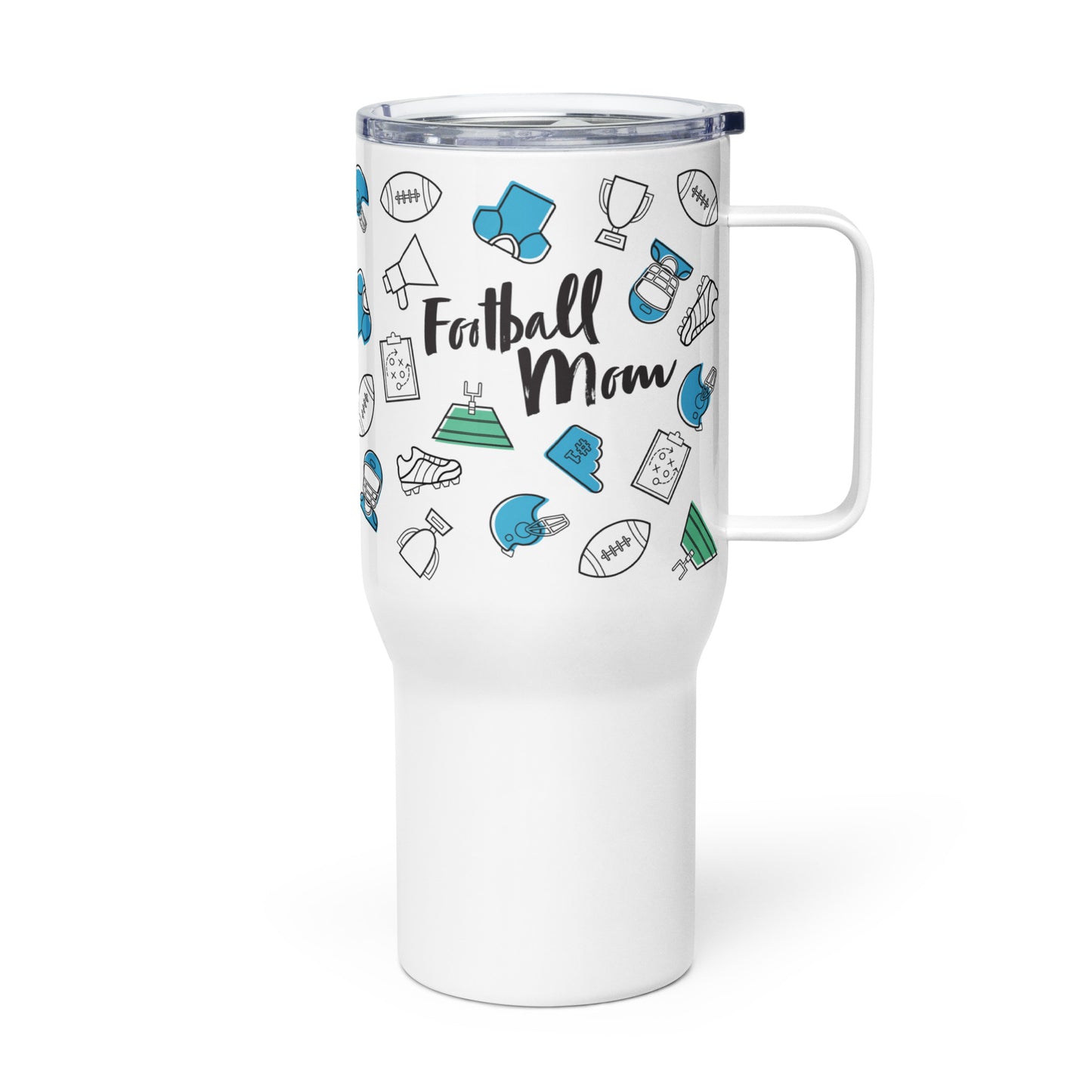 Football Mom 25oz Travel Tumbler