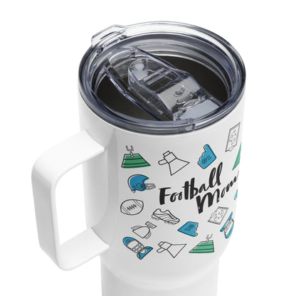 Football Mom 25oz Travel Tumbler