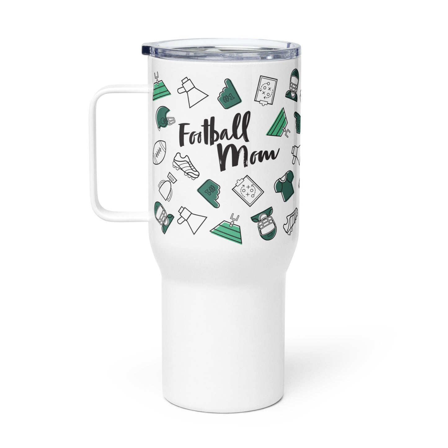 Football Mom 25oz Travel Tumbler