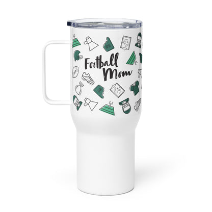 Football Mom 25oz Travel Tumbler