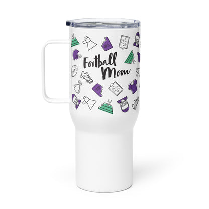 Football Mom 25oz Travel Tumbler
