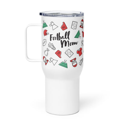 Football Mom 25oz Travel Tumbler