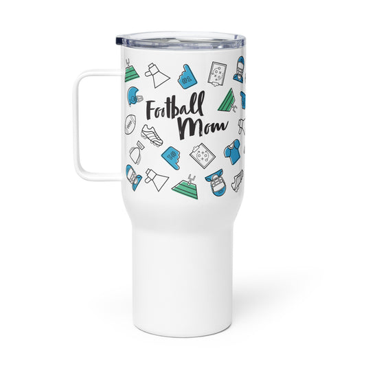 Football Mom 25oz Travel Tumbler