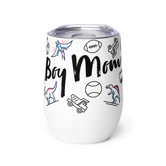 Boy Mom Wine Tumbler